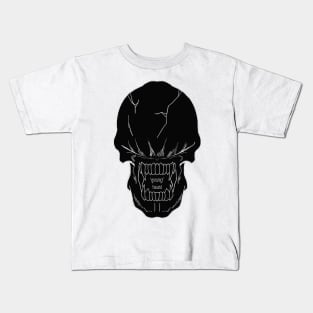 Black Xenomorph Skull Kids T-Shirt